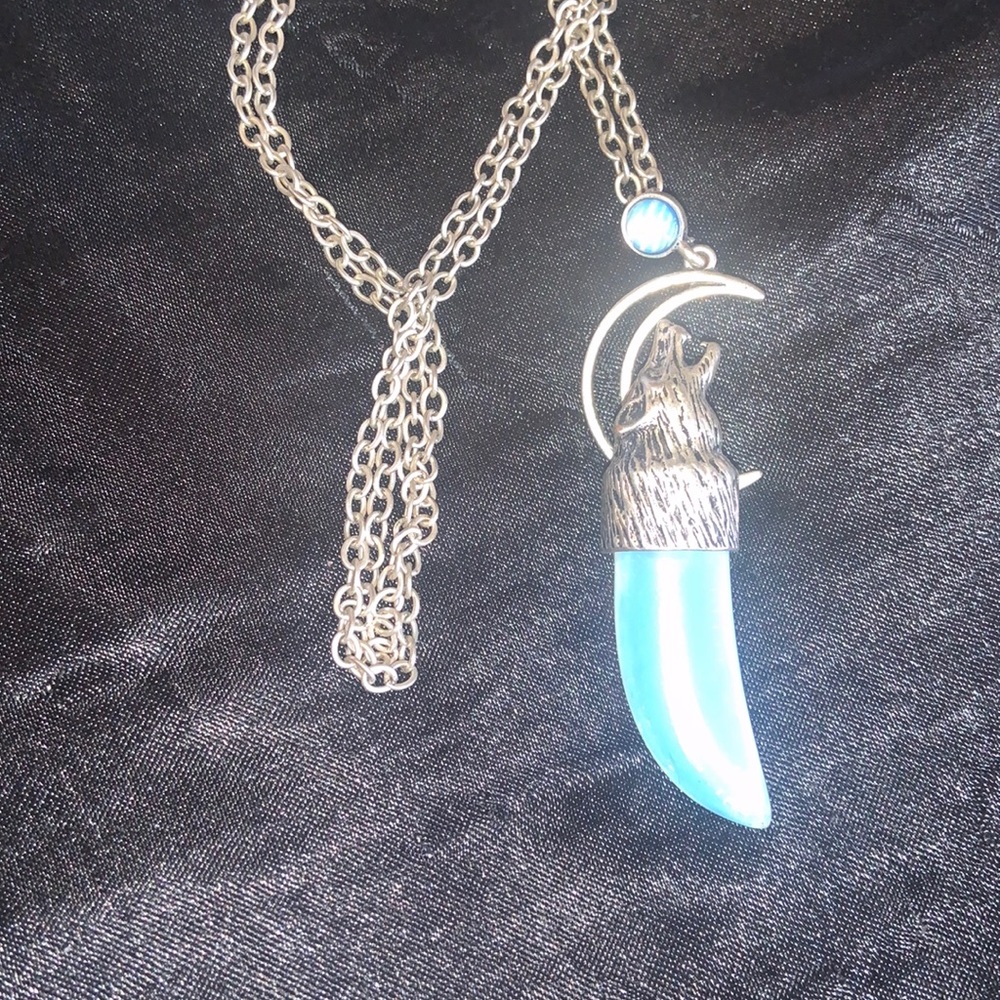 Howling Wolf Tooth/Horn necklace